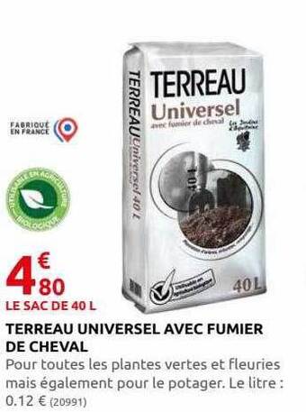 Rural Master Terreau universel avec fumier de cheval offre