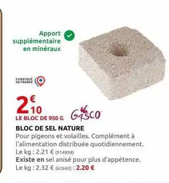 Rural Master Bloc de sel nature offre