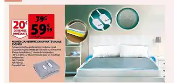 Auchan Kooper couverture chauffante double 5905928 offre