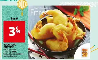Auchan Beignets de crevette offre