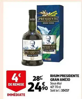Rhum présidente gran anejo
