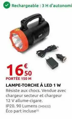 Rural Master Lampe-torche à led 1w offre