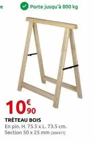 Rural Master Tréteau bois offre