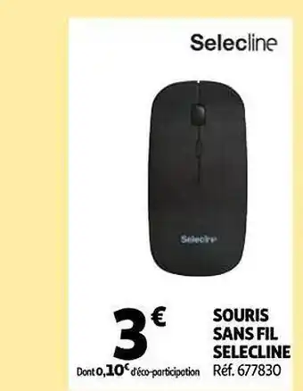 Auchan Souris sans fil selecline offre