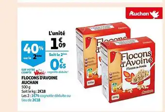 Auchan Flocons d'avoine auchan offre