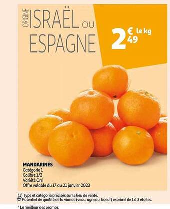 Auchan Mandarines offre