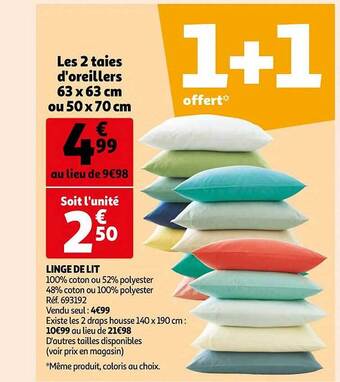 Auchan Linge de lit offre