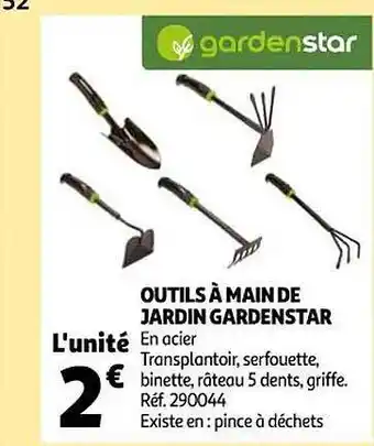 Auchan Outils à main de jardin gardenstar offre