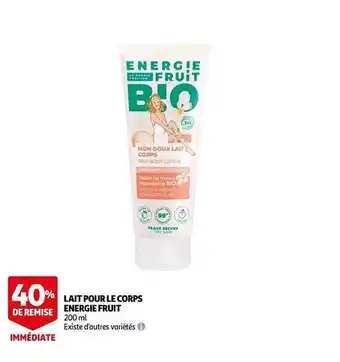 Auchan Lait pour le corps energie fruit offre