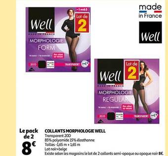 Auchan Collants morphologie well offre