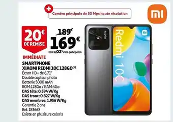 Auchan Smartphone xiaomi redmi 10c 128go offre
