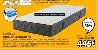 JYSK Matelas En mousse Gold F90 offre