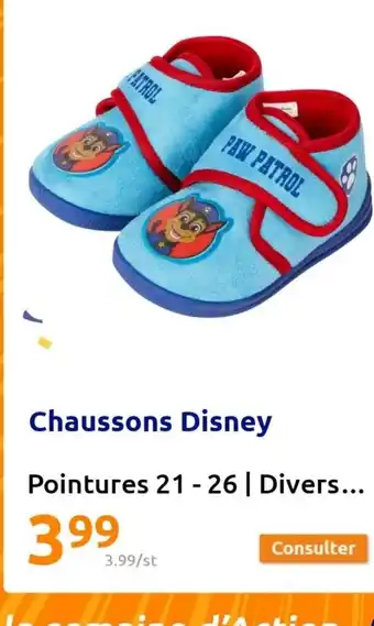 Action Chaussons Disney offre
