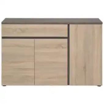 Enfilade 3 portes fumay coloris chêne brut et béton