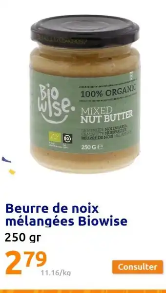 Action Beurre de Noix Mélangées Biowise offre