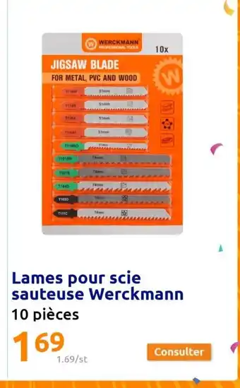 Action Lames Pour Scie Sauteuse Werckmann offre