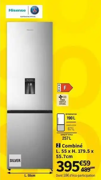 Conforama Réfrigérateur combiné hisense offre