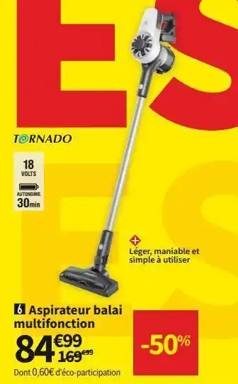 Conforama Aspirateur tornado offre