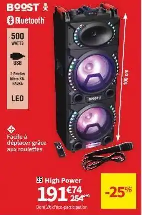 Conforama Haut-parleurs tour boost offre