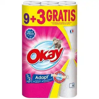 Auchan Supermarché Le lot de 12 essuie-tout blanc okay offre