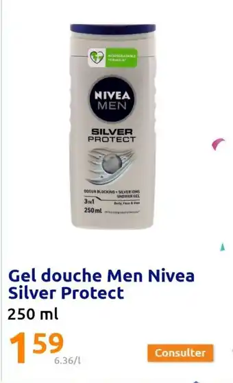 Action Gel Douche Men Nivea Silver Protect offre