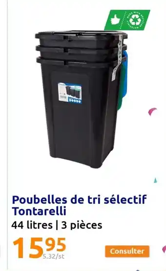 Action Poubelles De Tri Selectif Tontarelli offre