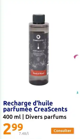 Action Recharge D'Huile Parfumee CreaScents offre