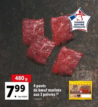 Lidl 4 Paves De Boeuf Marines Aux 3 Poivres offre