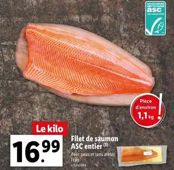 Lidl Filet De Saumon ASC entier offre