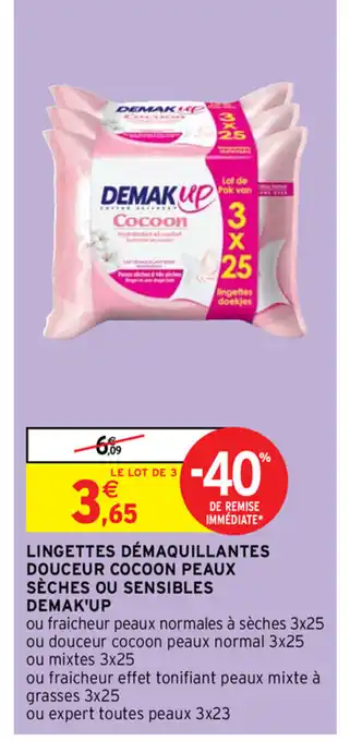 Intermarché Lingettes Démaquillantes offre