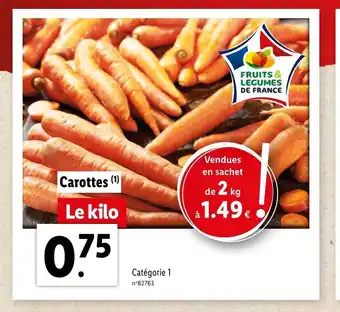 Lidl Carottes offre