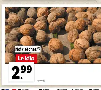 Lidl Noix Seches offre