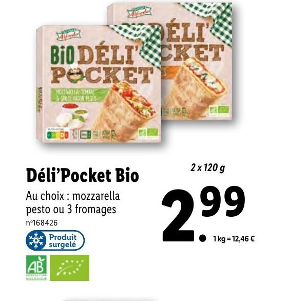Promo Déli'Pocket Bio chez Lidl