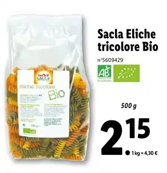 Lidl Sacla Eliche Tricolore Bio offre