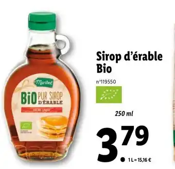 Lidl Sirop D'Erable Bio offre