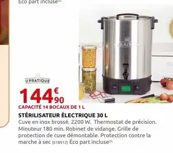 Stérilisateur electrique 30l
