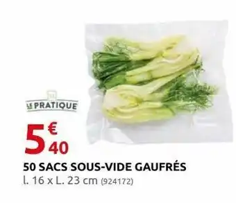 Rural Master 50 sacs sous-vide gaufres offre