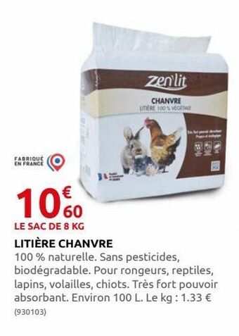 Litière chanvre