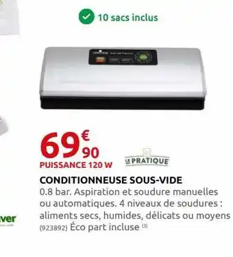 Rural Master Conditionneuse sous-vide offre