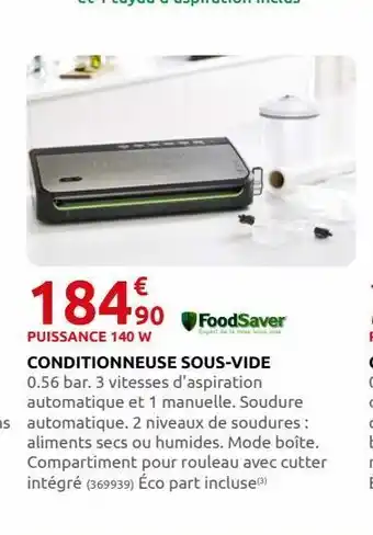 Conditionneuse sous-vide