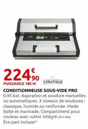 Rural Master Conditionneuse sous-vide pro offre
