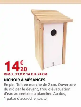 Rural Master Nichoir a mesanges offre