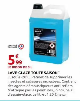 Rural Master Lave-glace toute saison offre