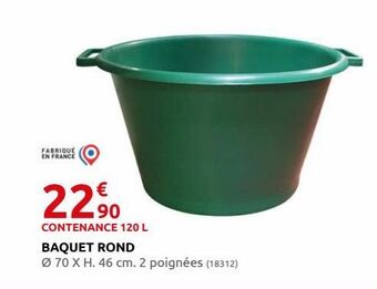 Rural Master Baquet rond offre