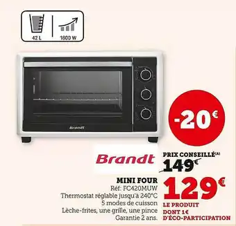 Hyper U Mini four brandt offre