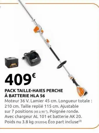Pack taille-haies perche a batterie hla56
