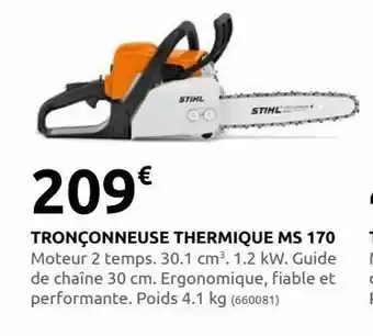 Rural Master Tronçonneuse thermique ms170 offre