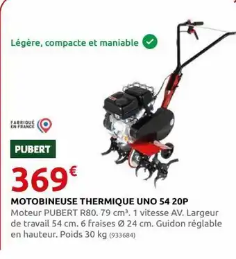 Rural Master Motobineuse thermique uno 54 20p offre