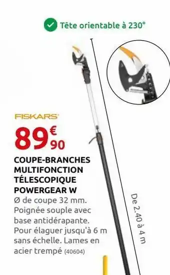 Coupe-branches multifunction telescopique powergear w