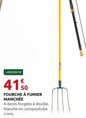 Rural Master Fourche a fumier manchee offre
